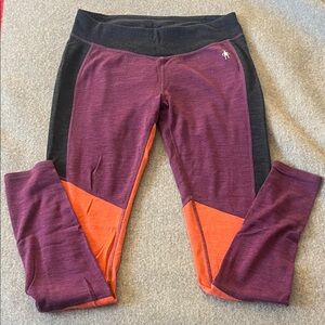 Smartwool 100% Merino Wool Color Blocked Long Underwear Thermals size M